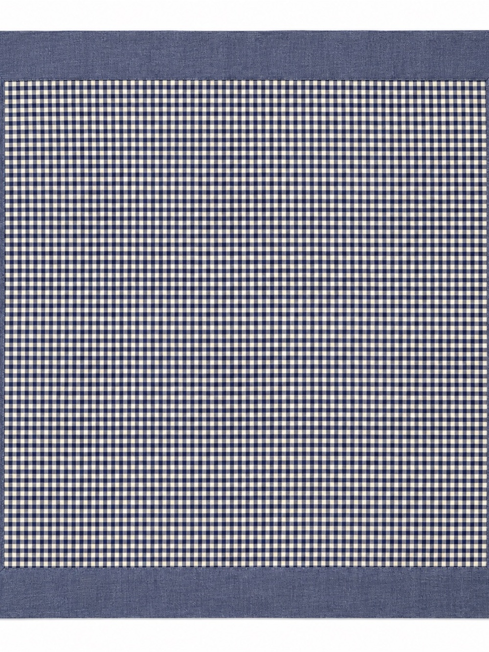 Williams Sonoma Pottery Barn Blue Gingham Cotton Throw Blanket 60x60 Two Ply
